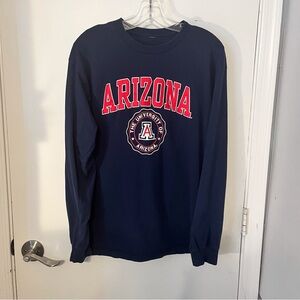 The University of Arizona Wildcats Long Sleeve T-Shirt Navy Blue.
